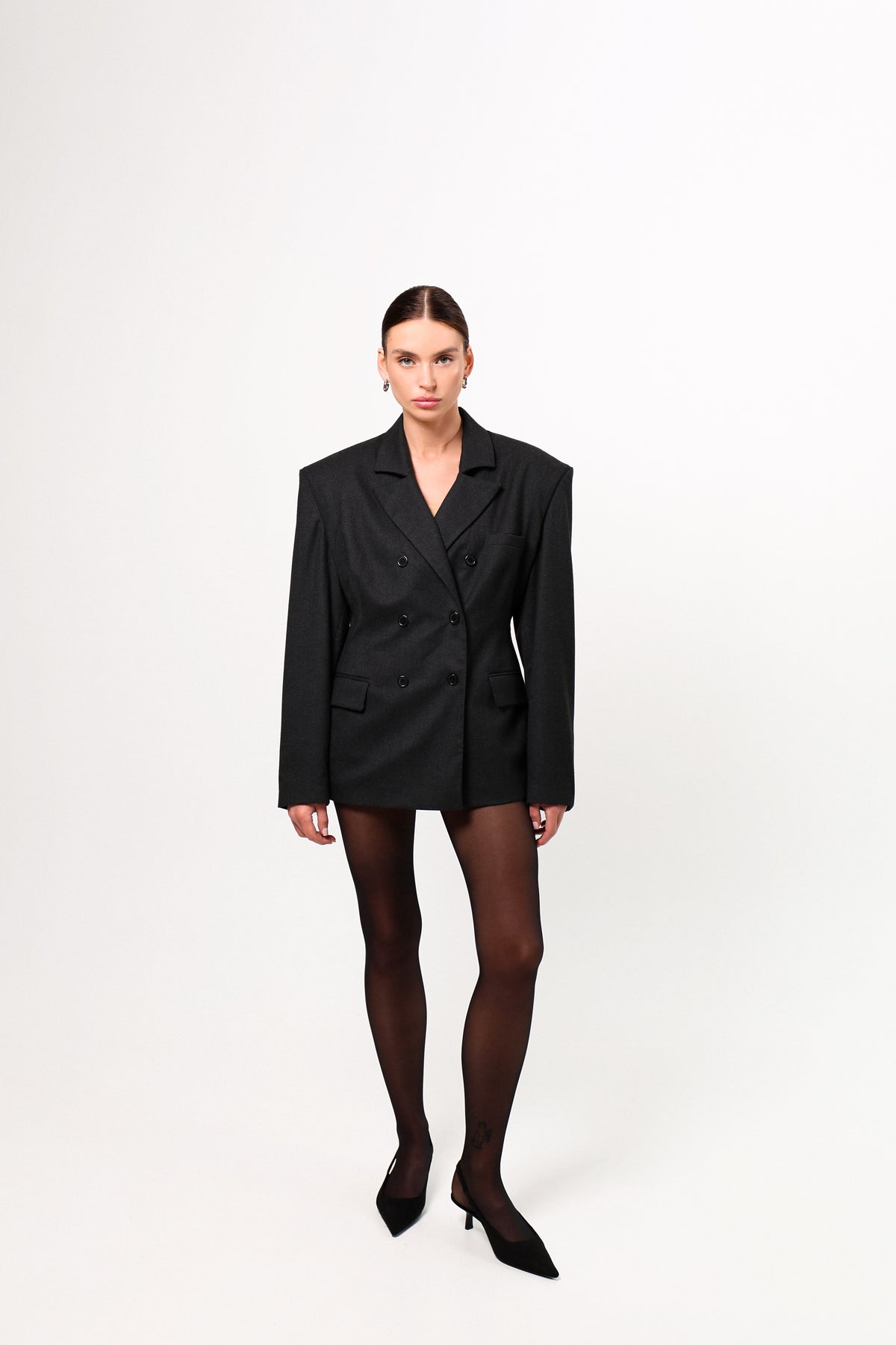 Tailored wool transformer blazer