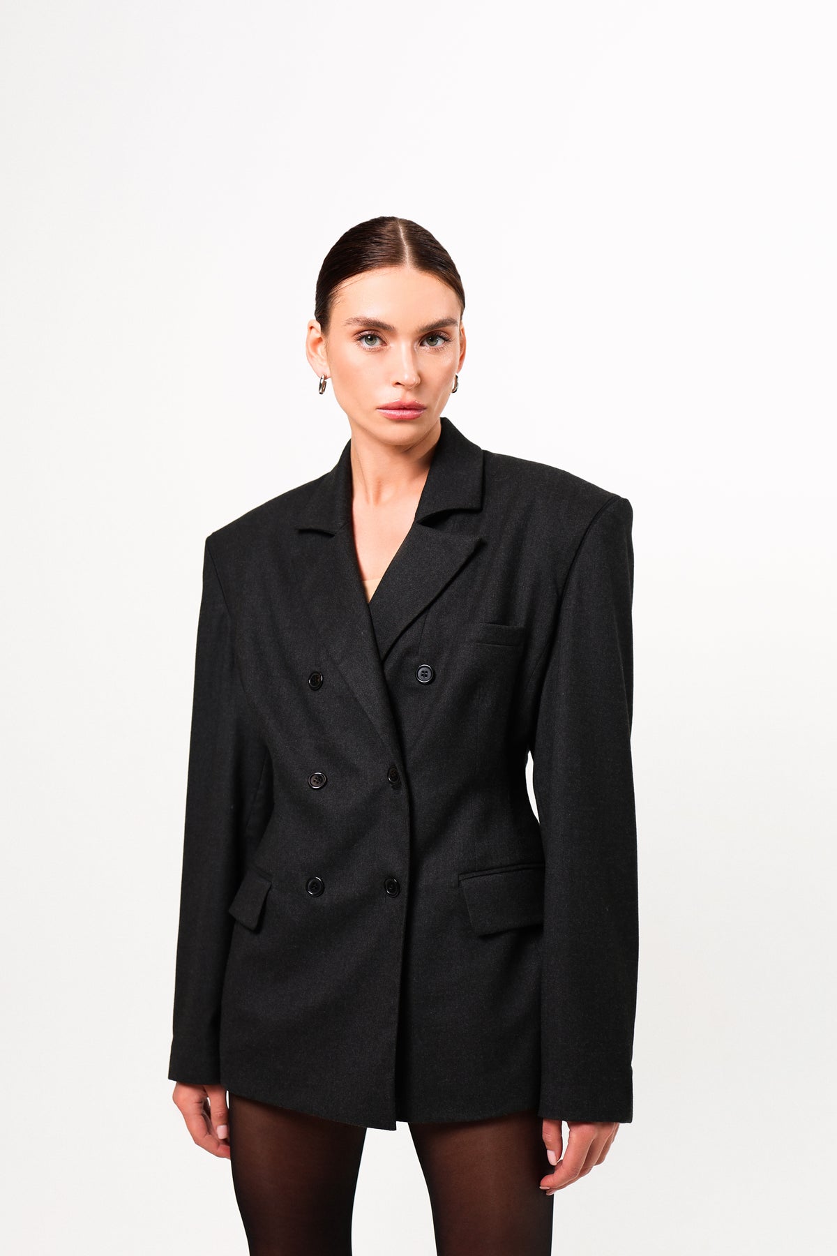 Tailored wool transformer blazer