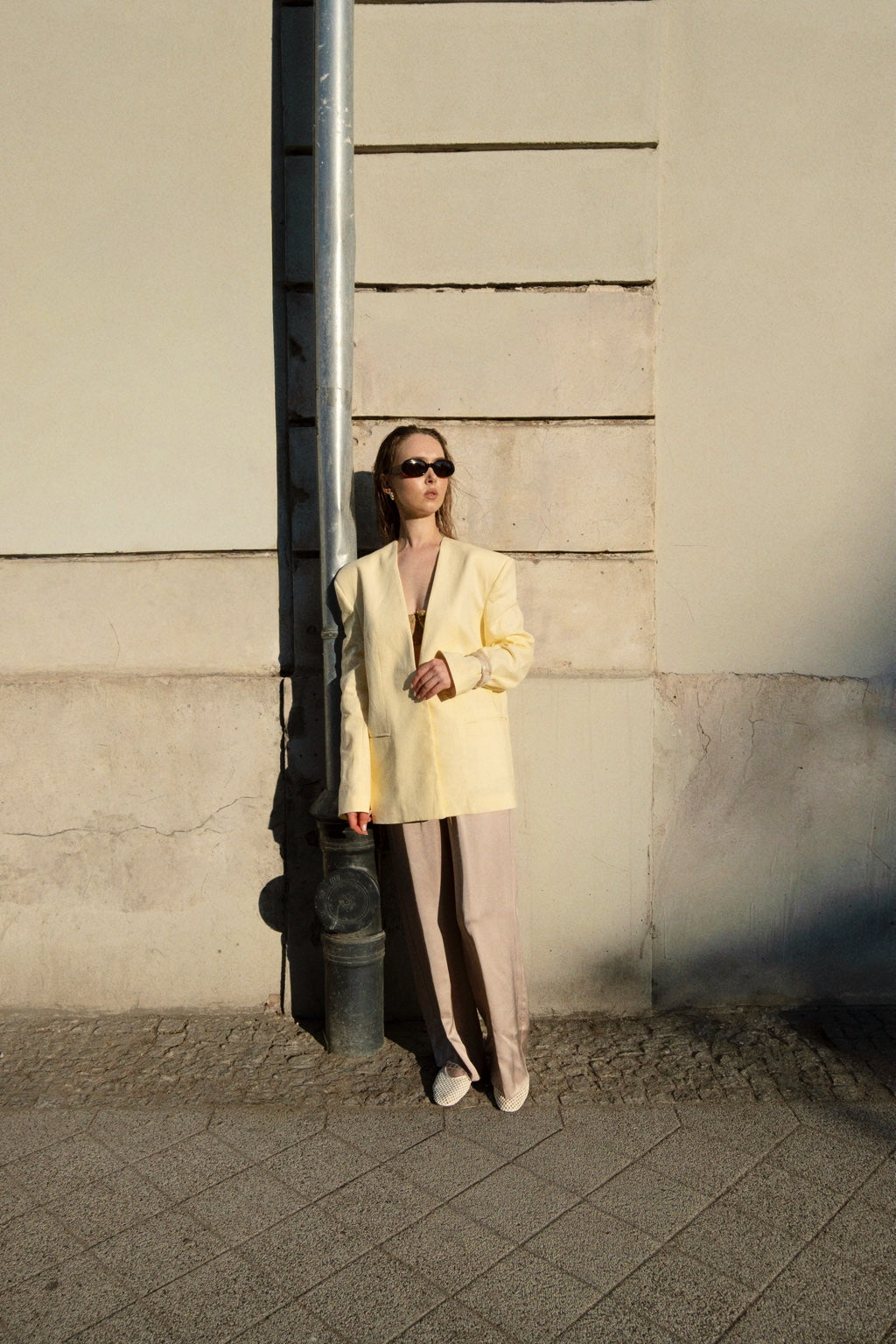 Italian viscose wide leg trousers