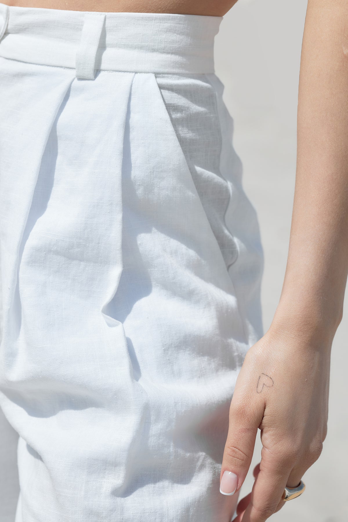 Linen palazzo trousers