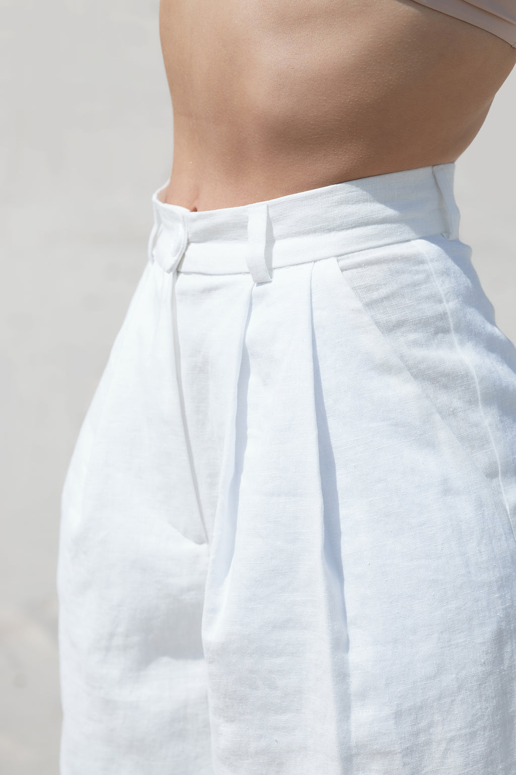 Lniane spodnie palazzo