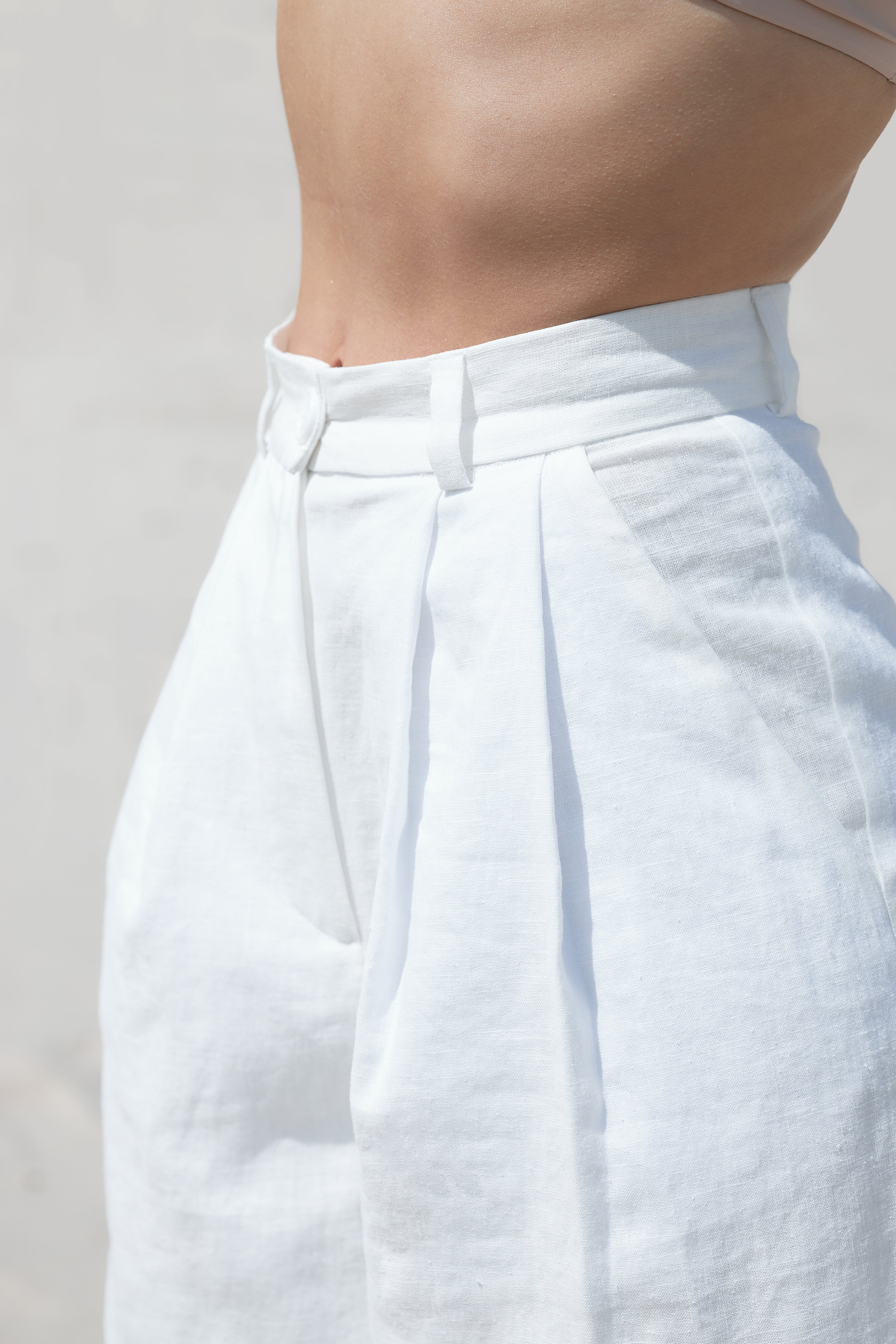 Linen palazzo trousers
