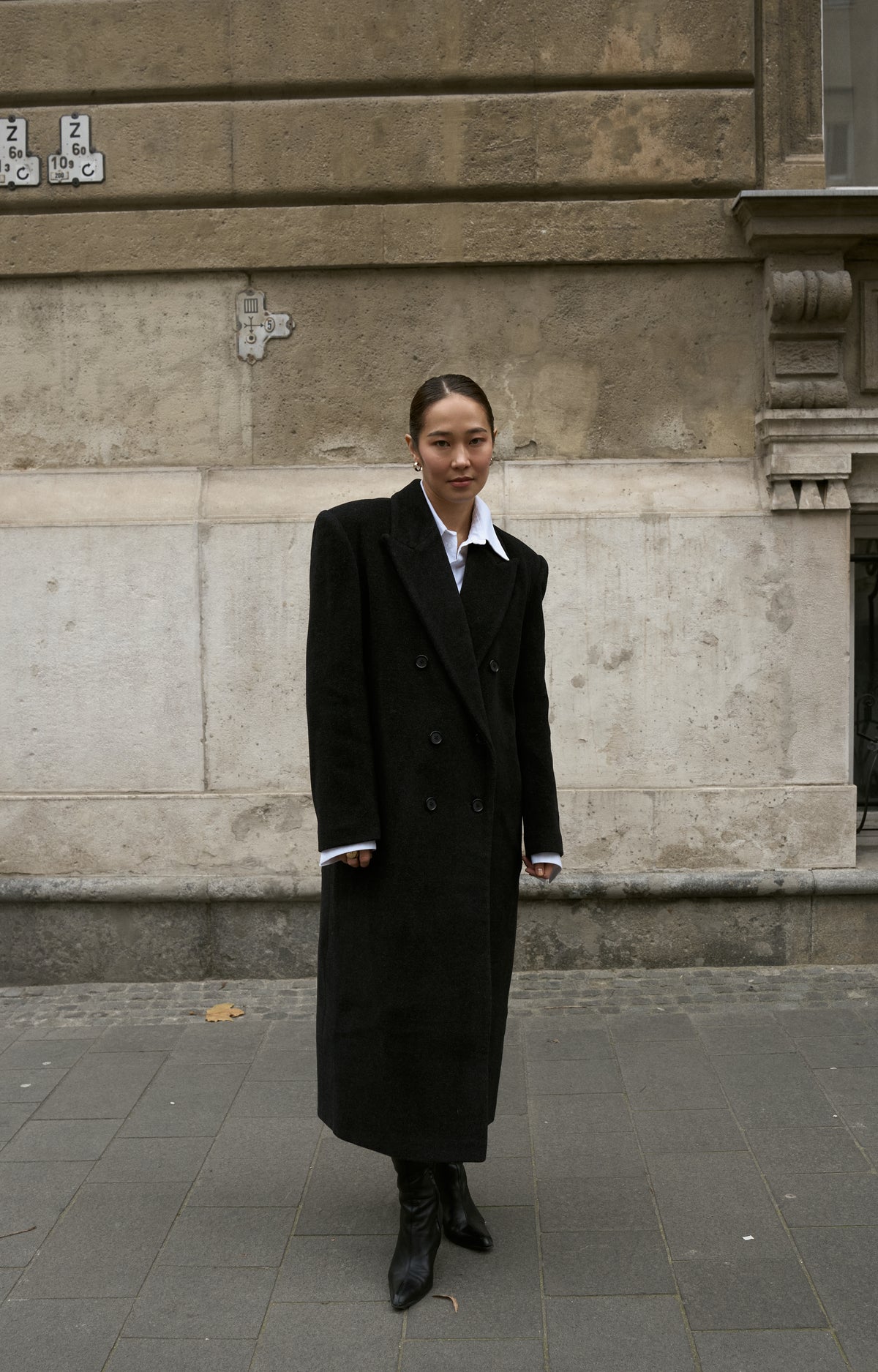 Wool maxi coat