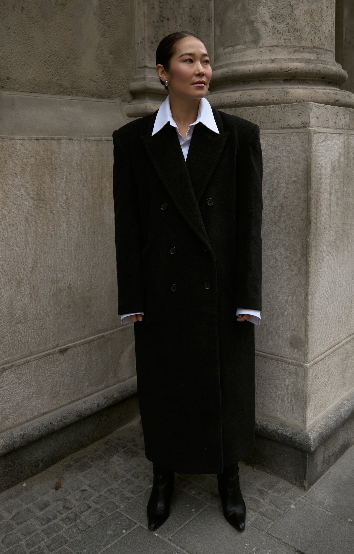 Wool maxi coat