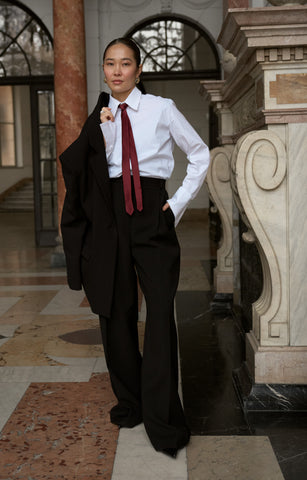 Pleated palazzo trousers