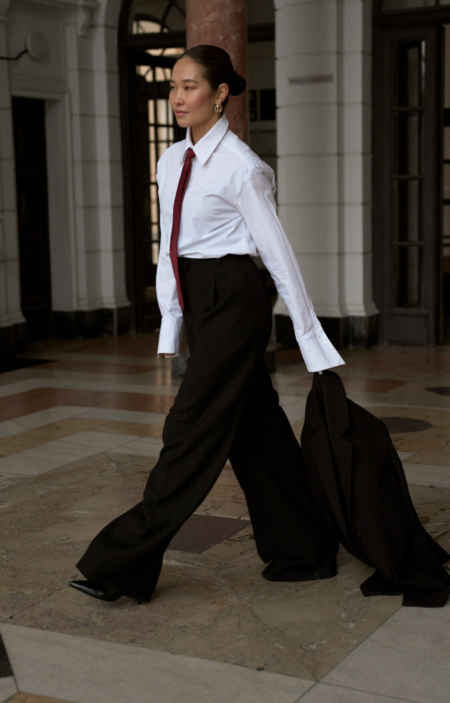 Pleated palazzo trousers