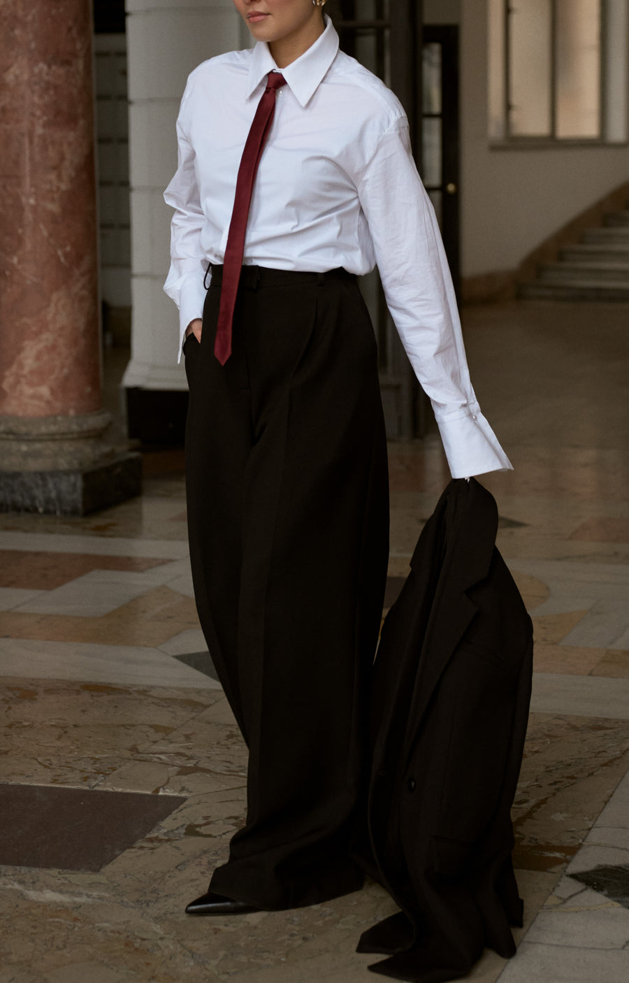 Pleated palazzo trousers