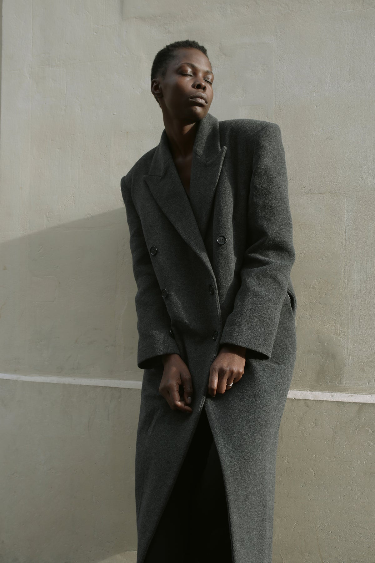 Wool maxi coat