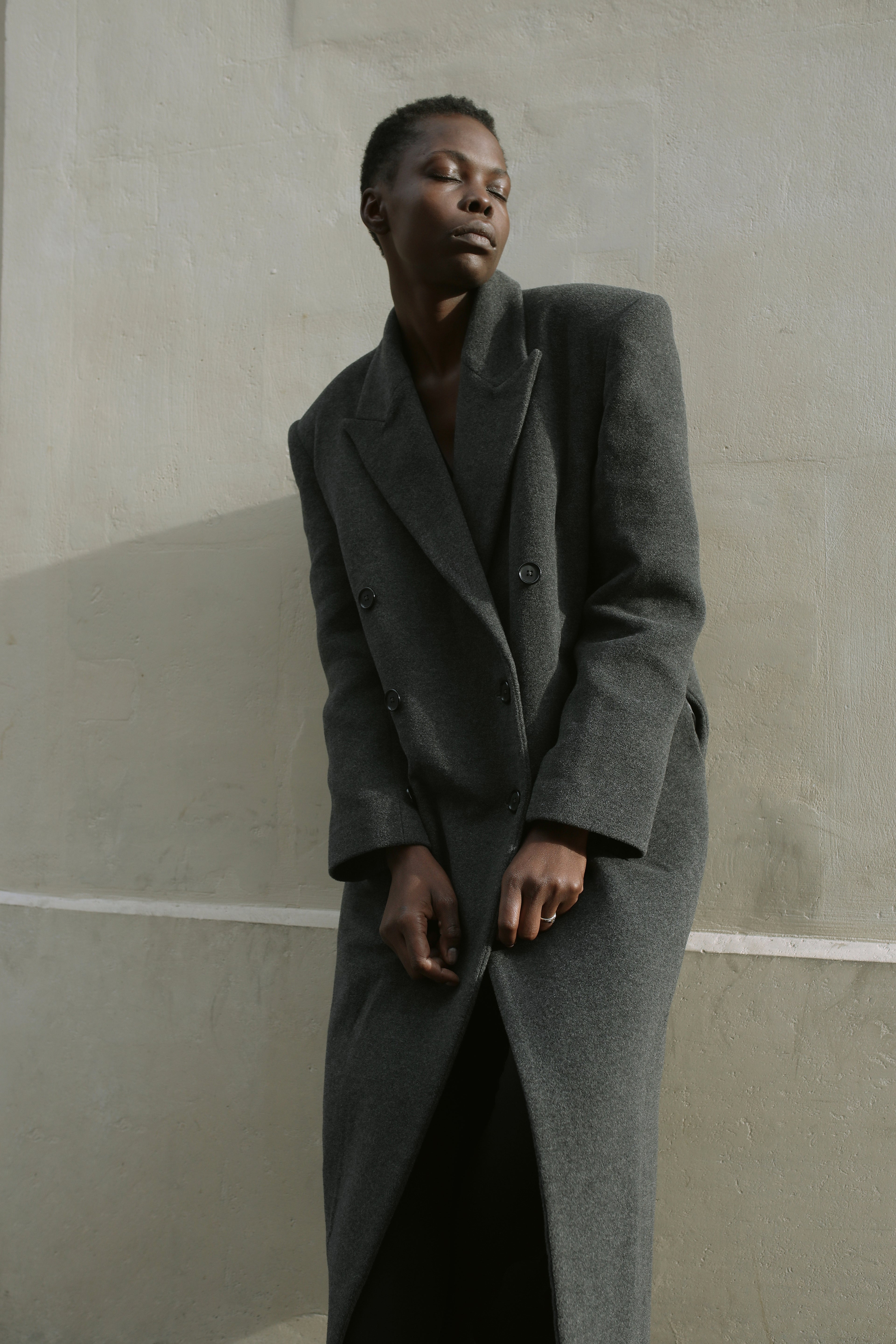 Wool maxi coat