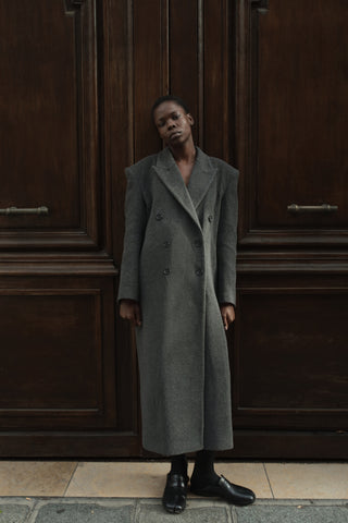Wool maxi coat