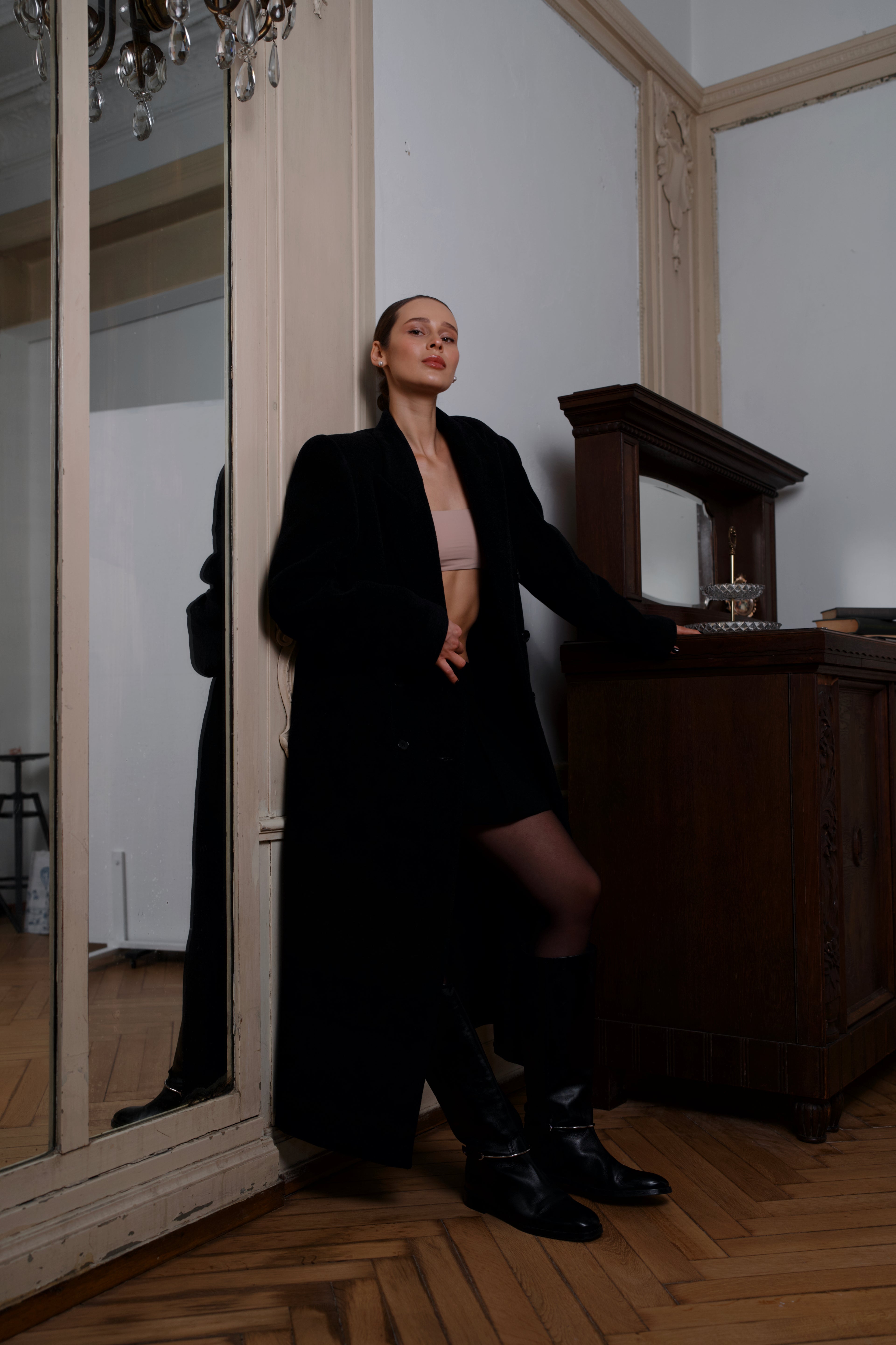 Wool maxi coat
