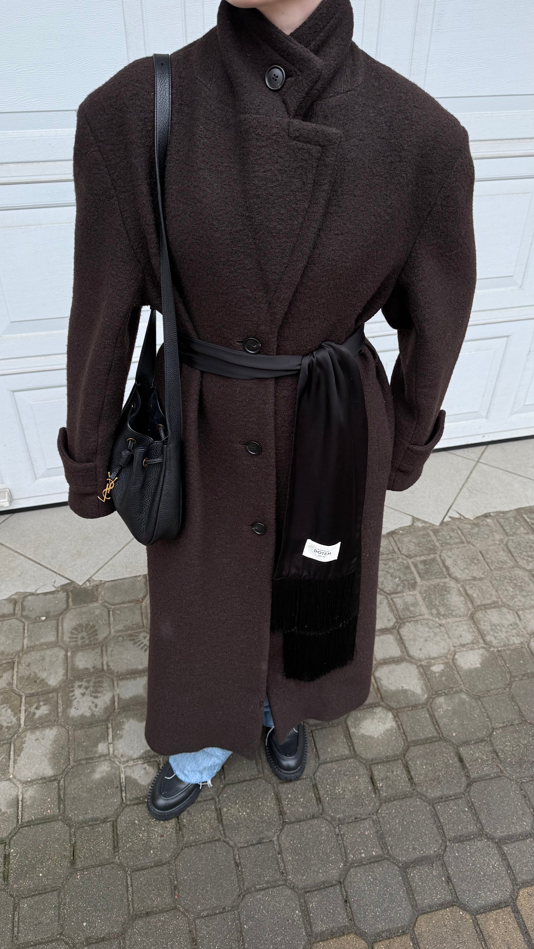 Fringed scarf-belt
