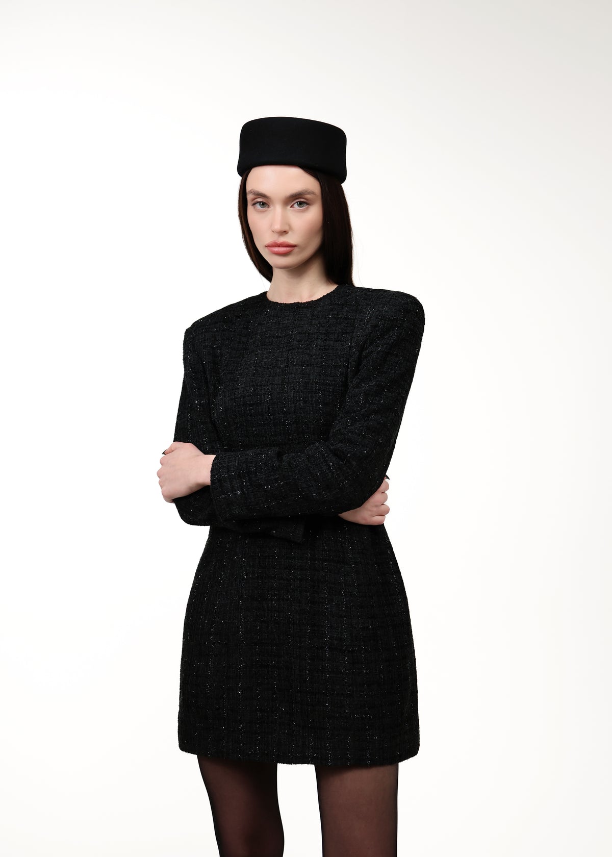 Transformer tweed dress