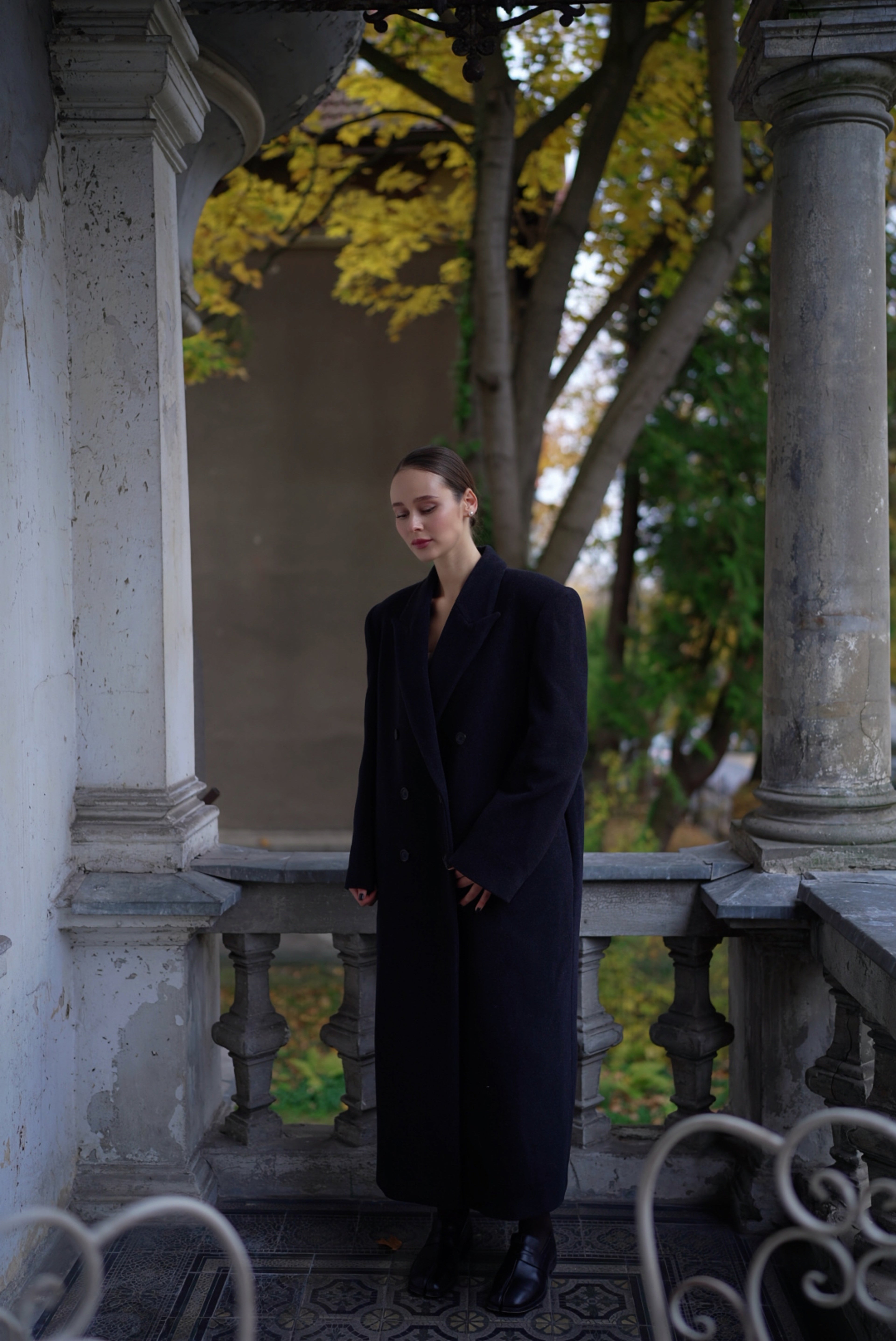 Wool maxi coat