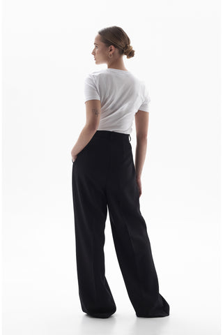 Pleated palazzo trousers