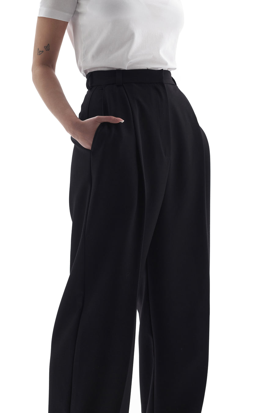 Pleated palazzo trousers