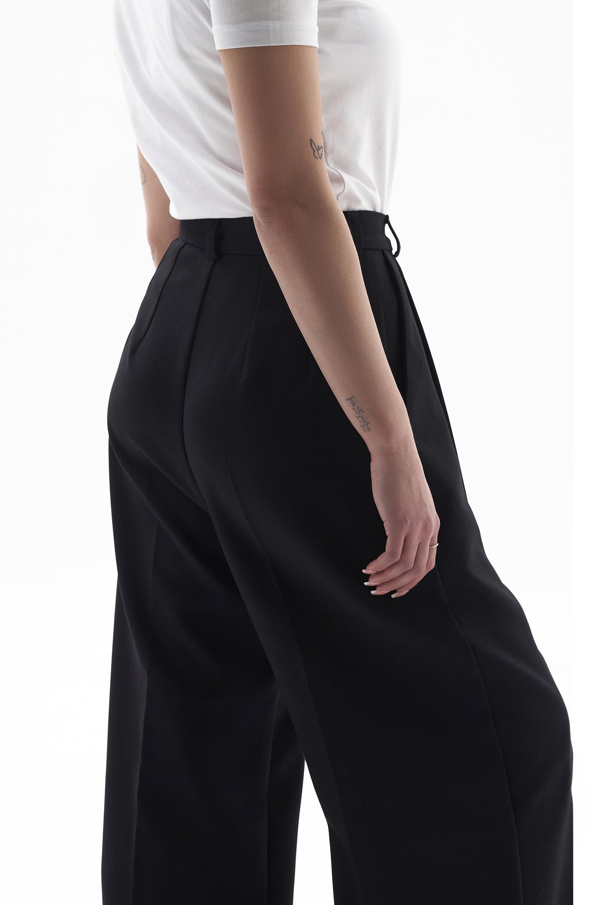 Pleated palazzo trousers