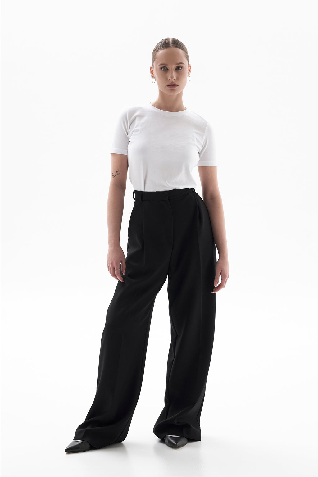 Pleated palazzo trousers