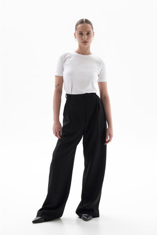 Pleated palazzo trousers
