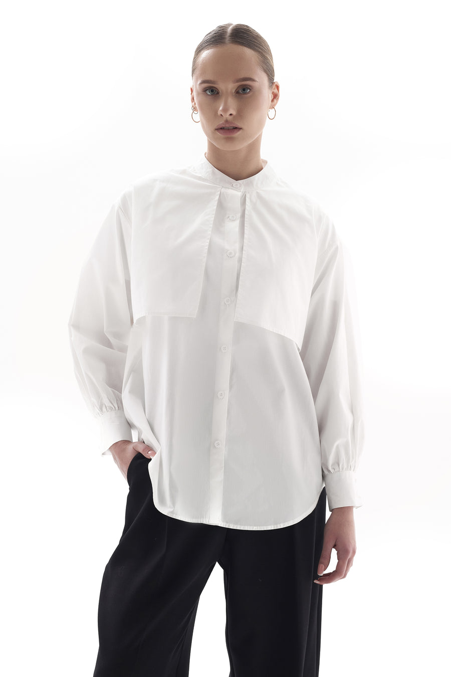 Stand-collar shirt