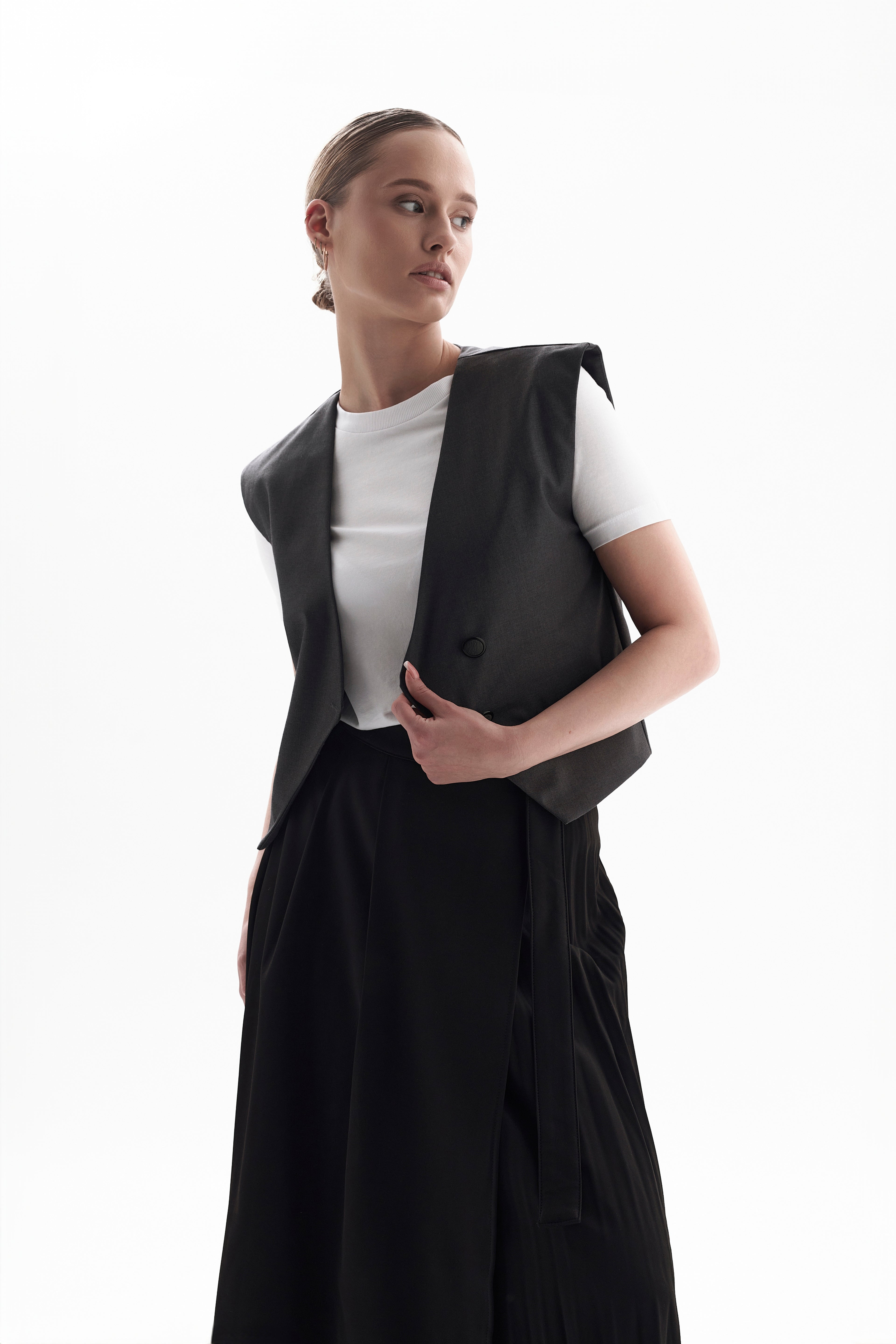 Vest with V-neckline
