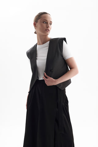 Vest with V-neckline