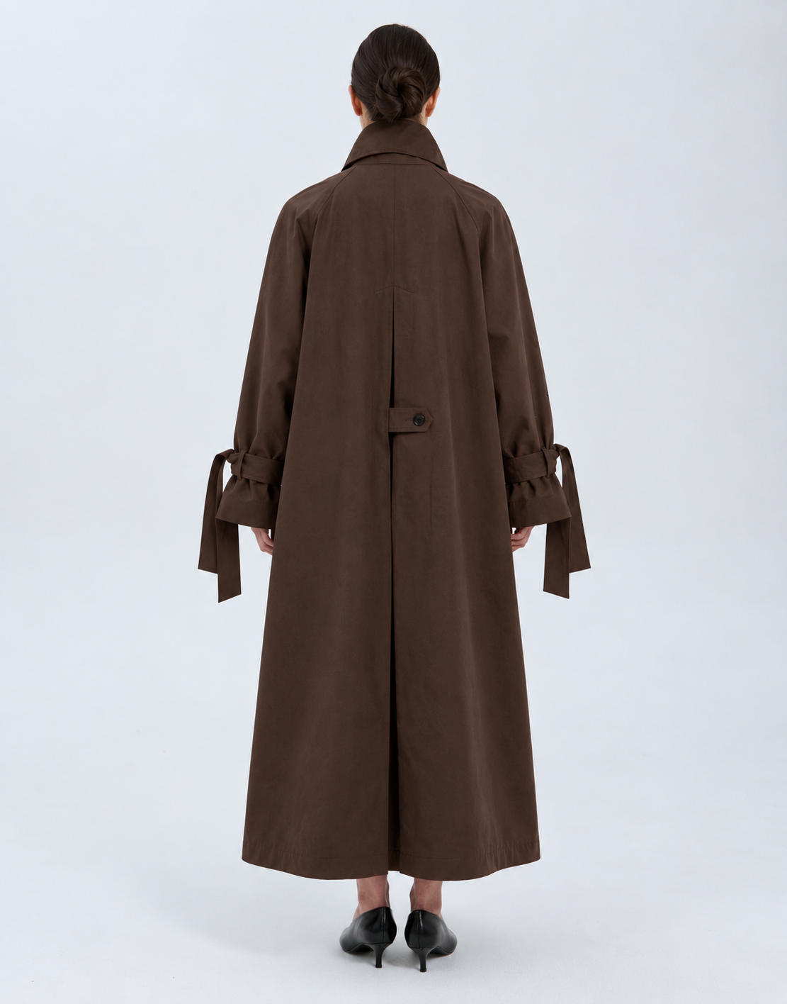 80s-Inspired maxi trench coat